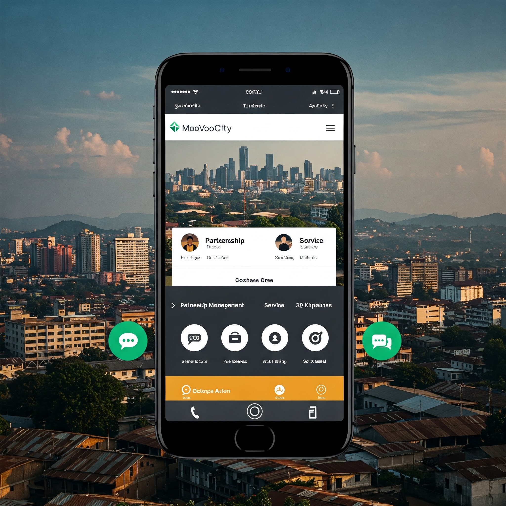 Diverse business partners collaborating with MooVooCity